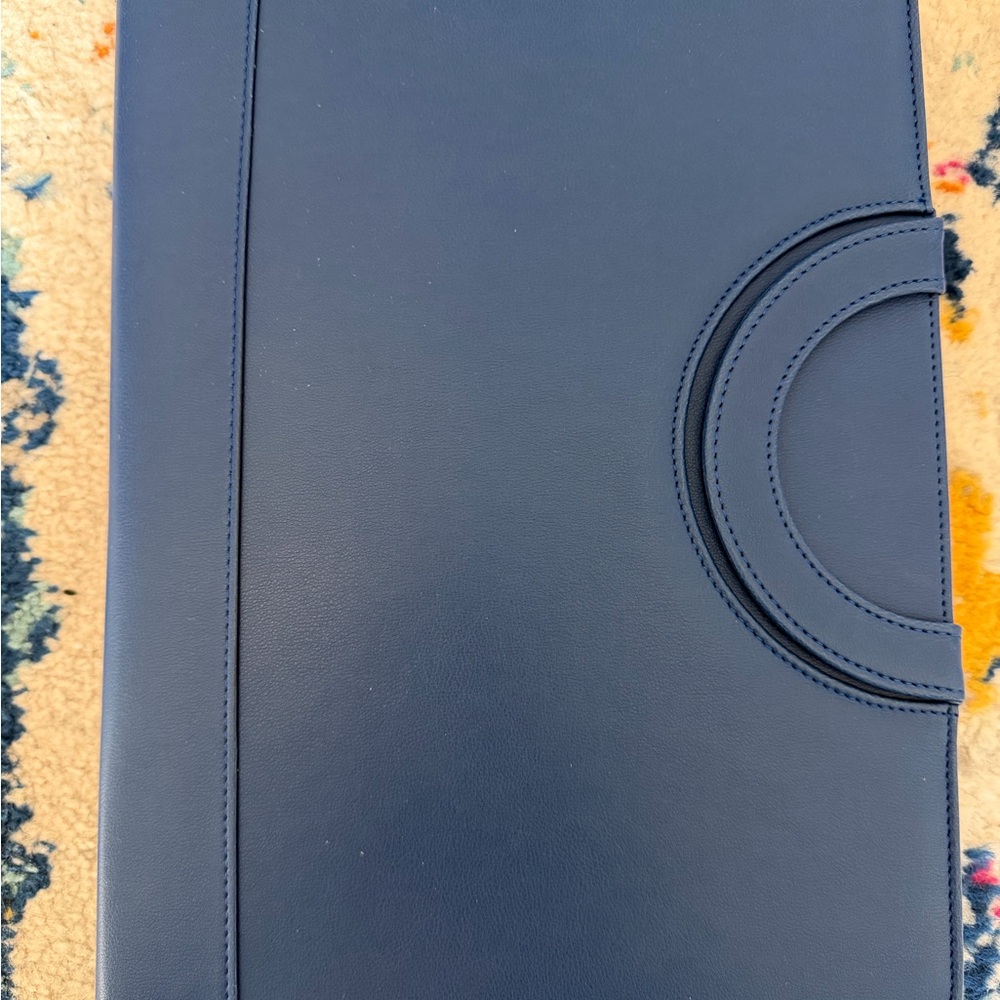 Elegant Blue Leather Portfolio